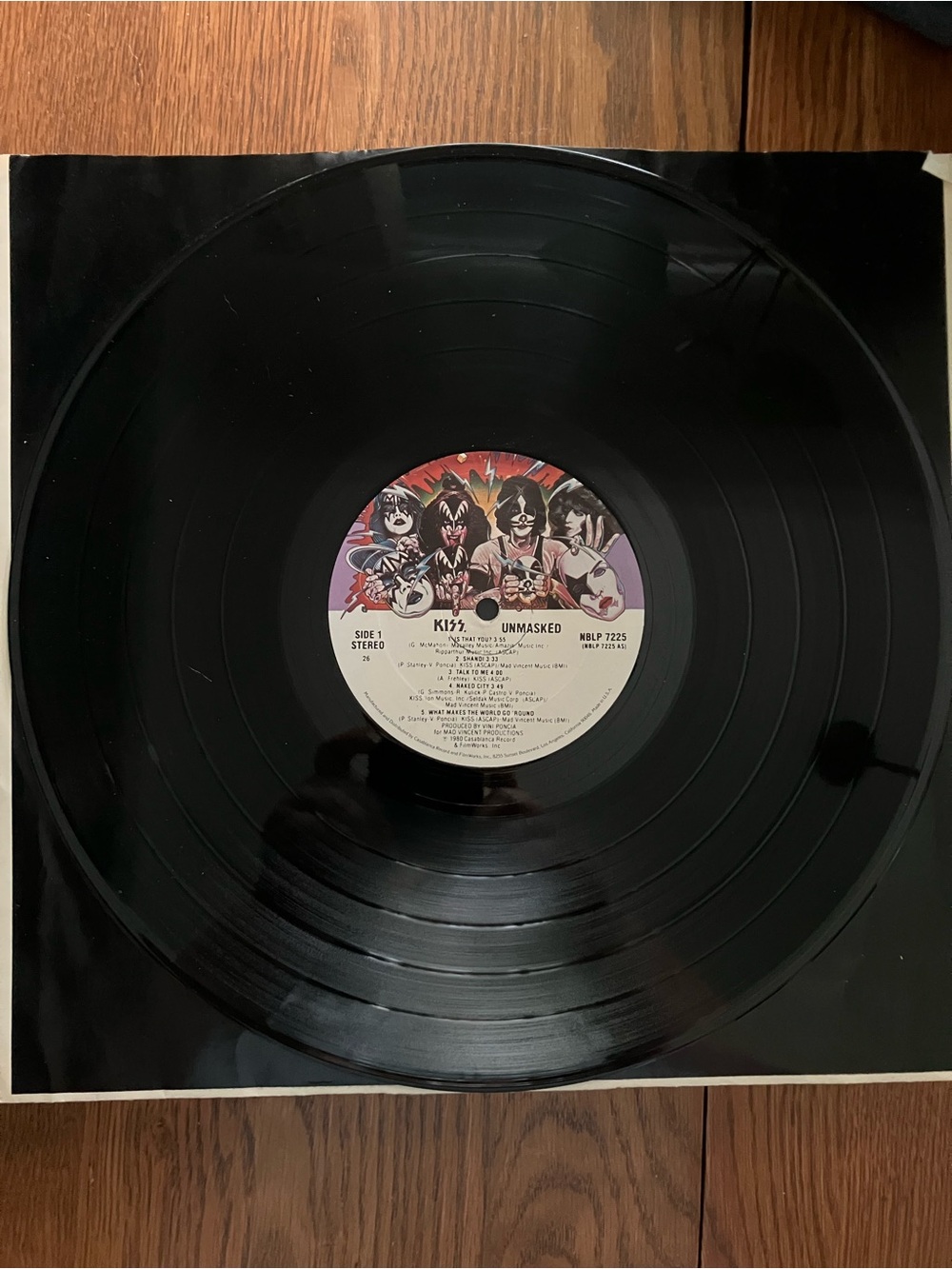 Vintage 1980 KISS “Unmasked” Vinyl #NBLP 7225 First Pressing Casablanca Record - Picture 3 of 11